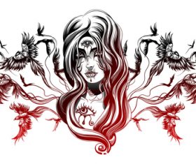 Gothic mystery Illustration vector