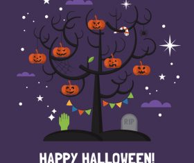 Graphic design happy halloween vector