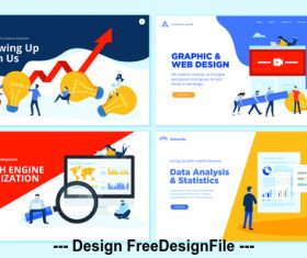 Graphic web design vector