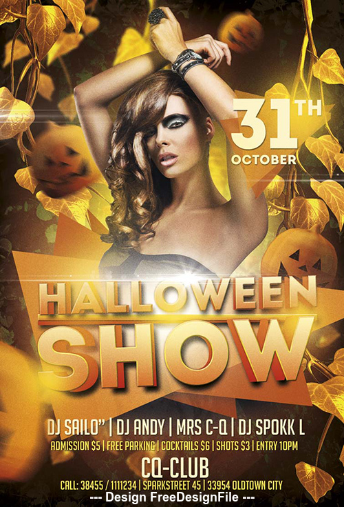 Halloween Show Flyer PSD Template