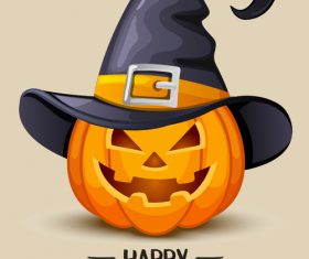 Halloween pumpkin poster vector
