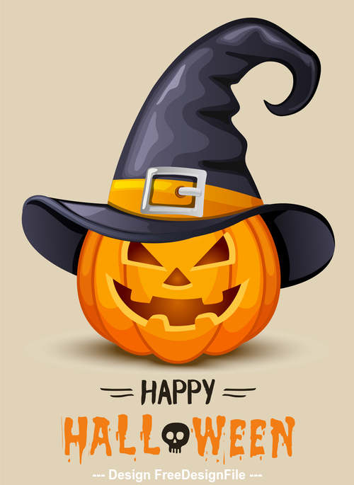 Halloween pumpkin poster vector