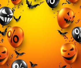 Halloween sale background vector