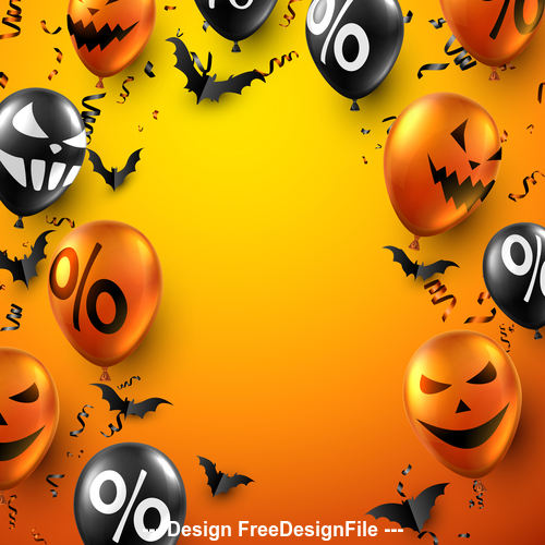 Halloween sale background vector