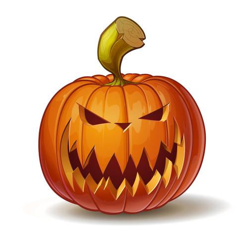 Halloween scary pumpkin vector