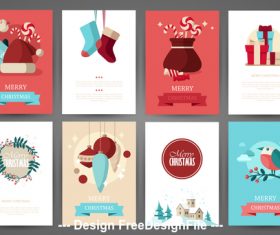 Happy christmas brochure vector