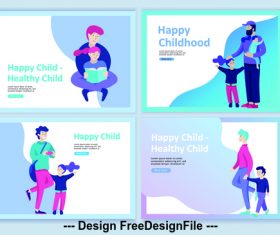 Happy father and daughter vector