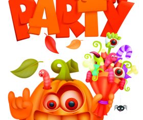 Happy halloween party vector