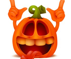 Happy halloween pumpkin vector