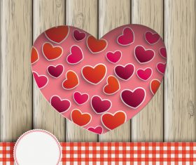 Heart Hole With Hearts Wood vector