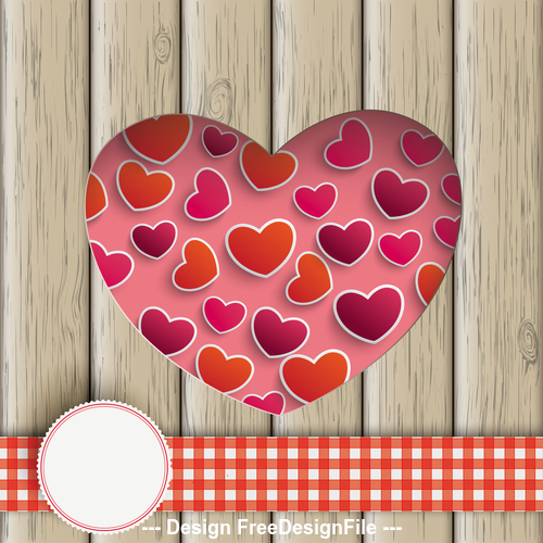 Heart Hole With Hearts Wood vector