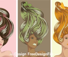 Icecream hair vector
