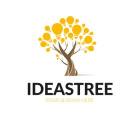 Ideas tree logo vector