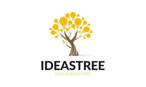 Ideas tree logo vector