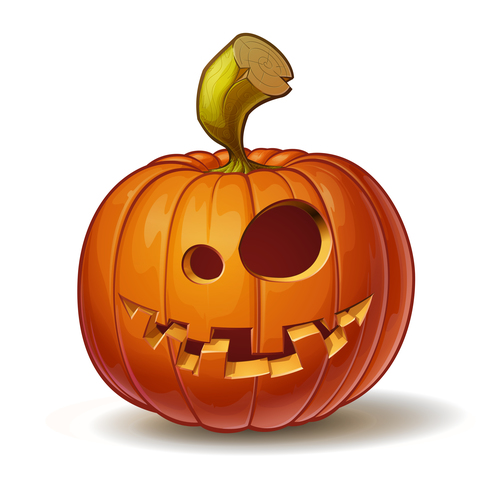 Illustration funny pumpkins vector