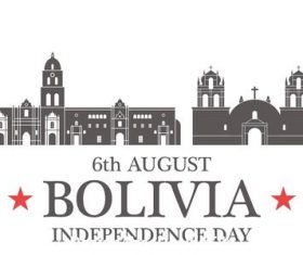 Independence day Bolivia vector