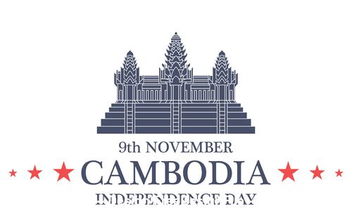 Independence day Cambodia vector