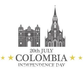 Independence day Colombia vector