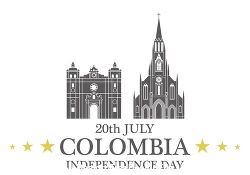 Independence day Colombia vector