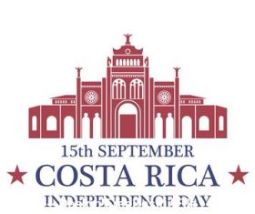 Independence day Costa Rica vector