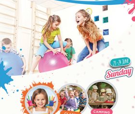 Kids Summer Camp Flyer PSD Template