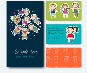 Kids card vector