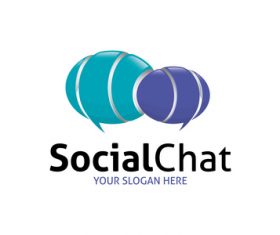 Logo social chat vector