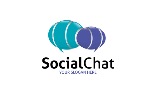 Logo social chat vector