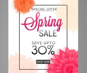 Mall special offer promotion flyer vector