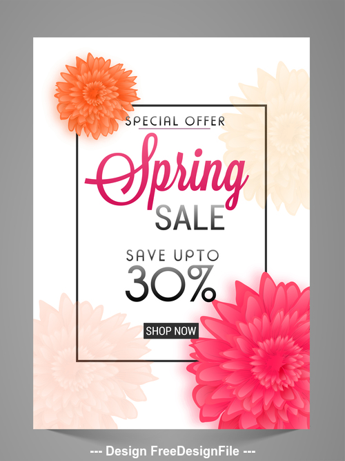 Mall special offer promotion flyer vector
