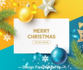 Merry christmas card vector