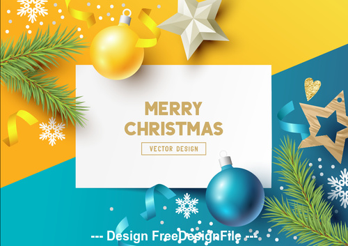 Merry christmas card vector