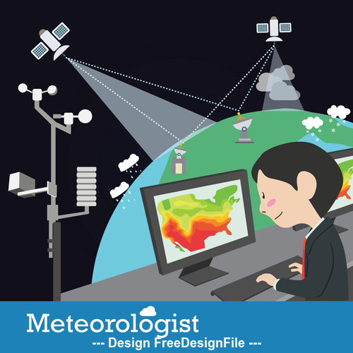 Meteorologist vector