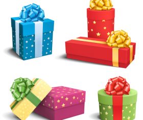 Multicolore with bow isolated vector