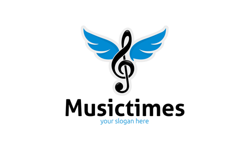 Music times logo vector