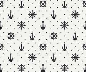 Nautical anchor seamless background vector