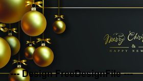 New Year 2020 Golden Ball Decoration Background vector