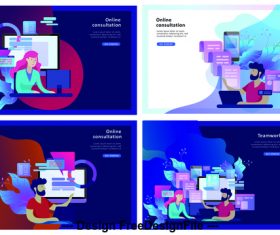 Online consultation vector