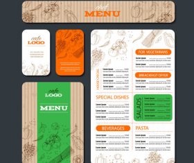 Organic vegetable banner and brochure vector