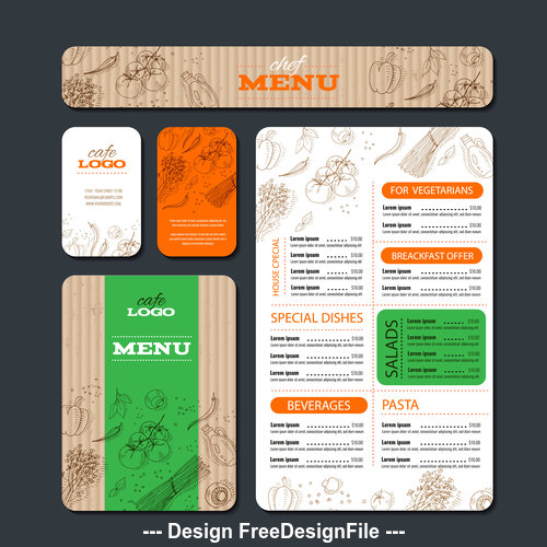Organic vegetable banner and brochure vector