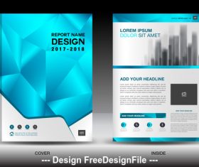 Polygon background flyer template vector