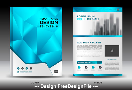 Polygon background flyer template vector