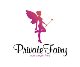 Pravite fairy logo vector