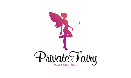 Pravite fairy logo vector