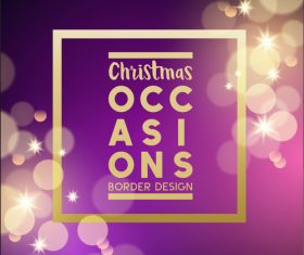 Purple virtual background christmas card vector