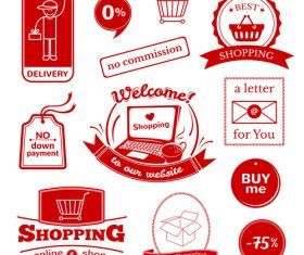 Red restaurant logo vector