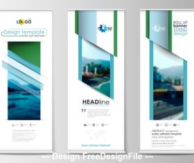 Roll-up banner design vector