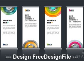 Roll up banner vector