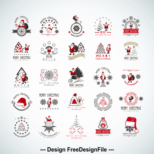 Santa and christmas tree icon vector