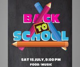 School concert party flyer vector
